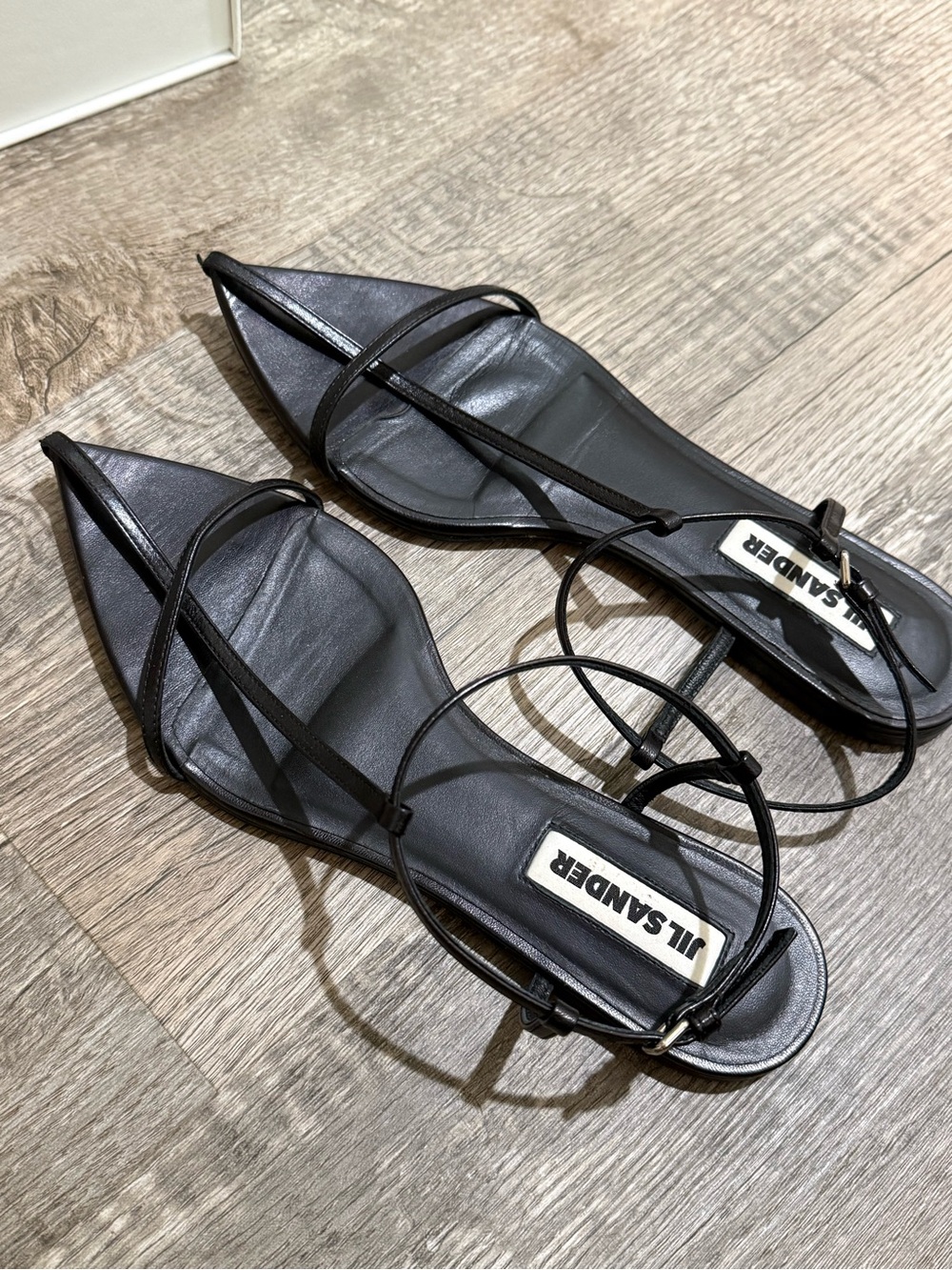 Jil Sander black sandals size 38